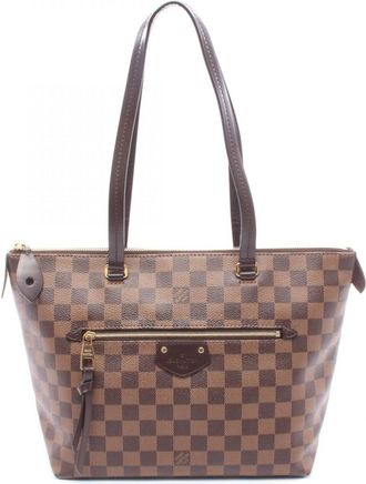 Louis Vuitton Damier Brown Ebene Coated Canvas Leather Handbag Tote Bag (Pre-Owned)