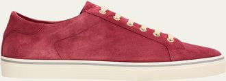 Brunello Cucinelli Mens Vulcanized-Sole Suede Low-Top Sneakers