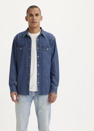 Levi's Classic Standard Fit Western Shirt - Mens - XL - Blue