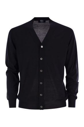Fedeli Lightweight Virgin Wool Cardigan
