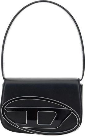 Diesel Tassen, Dames, Zwart, ONE Size, Leer, 1DR Schoudertas