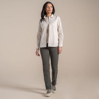 Craghoppers Dames/Dames Kiwi III Shirt Met Lange Mouwen (Steen)