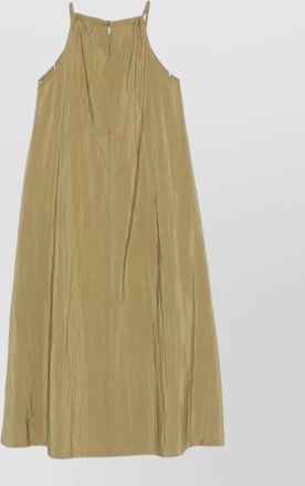 Emporio Armani midi dress crinkled texture spaghetti straps