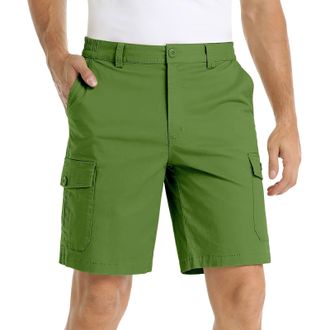 Generic Chino Shorts Men Multi Pack Elasticated Waist Cargo Pants Solid Color Straight-Fit Half Pant Summer Golf Work Short Plus Size Holiday Halfpants Outdoo