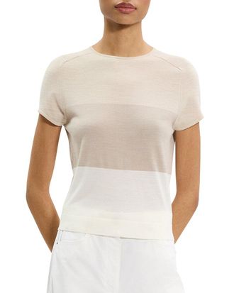 Theory Colorblock Wool Sweater T-Shirt