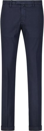 BRIGLIA 1949 Slim-Fit Chinos - Heren - Slim Fit Broeken - Blauw - L - Katoen - Broeken