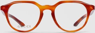 Gucci Round Optical Frame, Brown