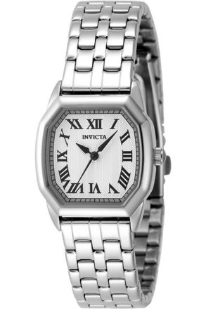 Invicta Wildflower 48957 Dames Horloge - Quartz Uurwerk - Roestvrij Staal met zilveren Wijzerplaat - 27mm