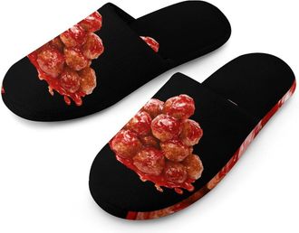 Generic Meatballs Tomatoes Sauce Mens House Slippers Slip Indoor Slipper On Shoes Warm Outdoor