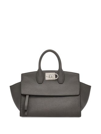 Ferragamo Studio logo-plaque tote bag - Grey