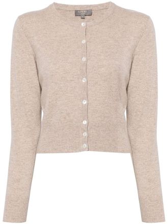 N.Peal long-sleeve cashmere cardigan - Neutrals