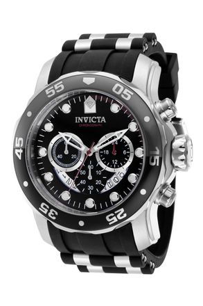 Invicta Pro Diver - SCUBA 37230 Heren Horloge - Quartz Uurwerk - Roestvrij Staal met zwarte Wijzerplaat - 48mm