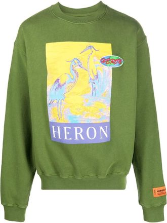 Heron Preston Felpa con stampa - Verde