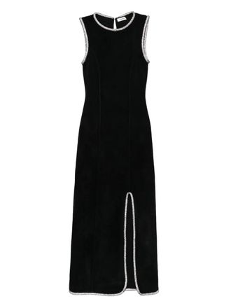 Sandro embellished split maxi dress - women - Fabric - 36 - Black