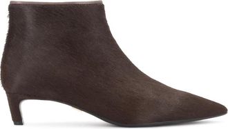 Kazar Hair-on Leren Laarsjes - Dames - Laarzen met Hak - Bruin - 37 EU - Leer - Schoenen