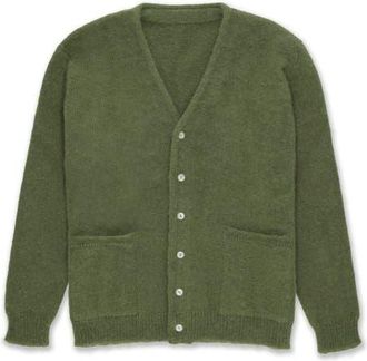 Fortela Teddy Patch Pocket Cardigan in Green at Nordstrom, Size X-Large