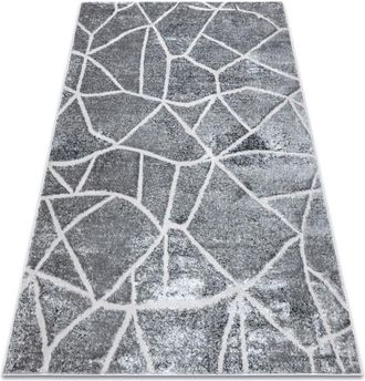 RugsX Rugsx - Alfombra mefe moderna 2783 Mármol - Structural dos niveles de vellón gris oscuro grey 140x190 cm