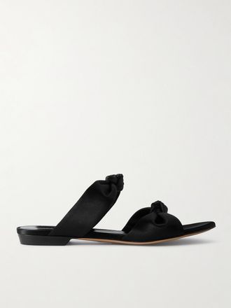 Le Monde Beryl Sandali In Raso Knot Flat - Nero