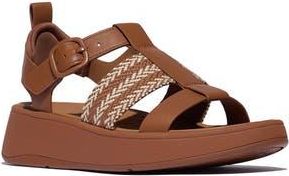 FitFlop F-Mode V-Weave Sandal in Deep Tan/Paris Beige at Nordstrom Rack, Size 10