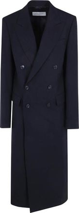 Dries Van Noten Cappotto Lungo in Lana - - Coats - Donna - Nero - L
