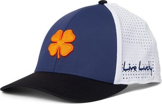 Black Clover Auburn Benchmark Adjustable Snapback Hat Licensed Caps Navy/Black/White Laser Cut Orange 3d Clover, Polyester/Spandex