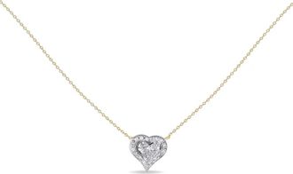 Luxury Bazaar Collana Heart in oro giallo 14 carati con diamanti