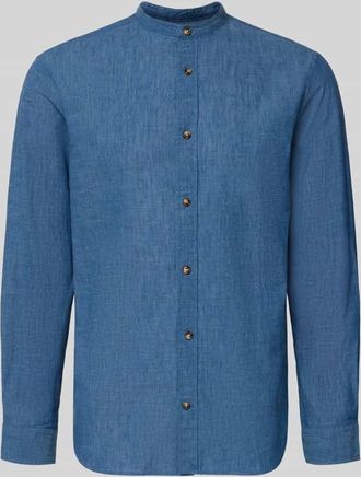 Jack & Jones Jack & Jones Regular Fit Freizeithemd aus Baumwoll-Leinen-Mix in Marine, Gr&ouml;&szlig;e XXL