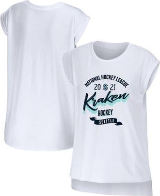 WEAR by Erin Andrews Womens WEAR by Erin Andrews White Seattle Kraken Domestic Tank Top at Nordstrom, Size Medium