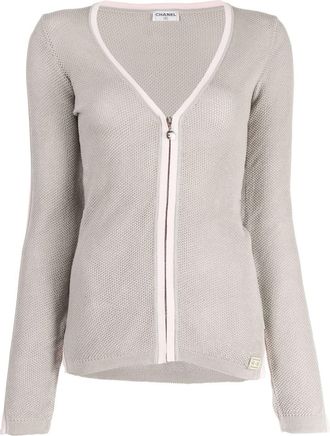Chanel 2003 Sports Line zip-front top - women - Cotton - 34 - Grey