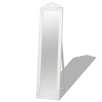 vidaXL Espejo De Pie Estilo Barroco Blanco 160x40 Cm Vidaxl