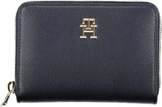 Tommy Hilfiger Strakke Multifunctionele Portemonnee - Dames - Portefeuilles - Blauw - ONE Size - Polyester - Accessoires