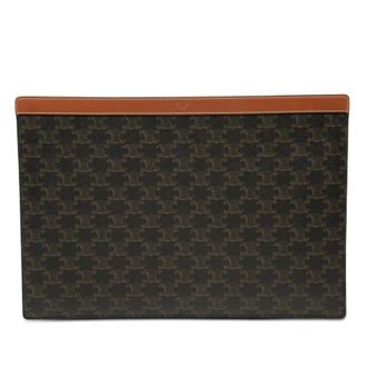 Celine Pre-owned Celine Triomphe Coated Canvas Clutch Ladies WNBUT3QGPJH2A3RH
