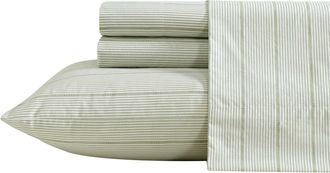 Nautica Ellipse Stripe Green Twin Sheet Set