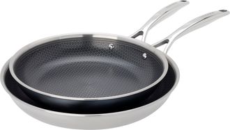 J.A. Henckels International Paradigm Ceramic 2-pc Stainless Steel Dual Performance Fry Pan Set
