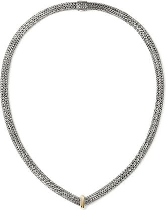 John Hardy sterling silver and 14K yellow gold Icon Link necklace - women - Sterling Silver/14kt Yellow Gold - 45