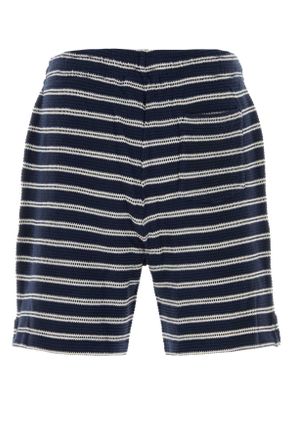 Polo Ralph Lauren Mens Embroidered Cotton Blend Bermuda Shorts Newportnavypalecream