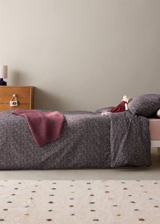 Mango Copripiumino 100% cotone floreale letto 90 cm prugna - Home - Letto 90 cm - MANGO HOME