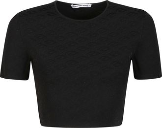 Alexander Wang Skewed Logo Polyamide Blend T-Shirt
