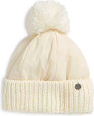 Zella Mixed Media Beanie in Ivory Egret at Nordstrom