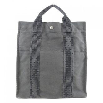 Herm&egrave;s Black Canvas Backpack (Pre-Owned)