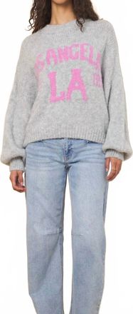 Vintage Havana La Jacquard Sweater In Light Grey