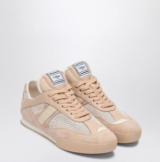 Chloé Chloé Chloé Kick Peachy Pink Sneaker In Mesh And Leather