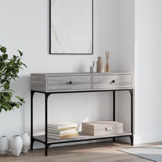 vidaXL Vidaxl - Mesa Consola Madera De Ingenier&iacute;a Gris Sonoma 100x34,5x75 Cm