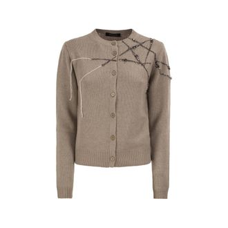 Fabiana Filippi Crystal-embellished Embroidered Cardigan