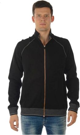 Armani Jeans Capuchontrui - Heren - Vesten met rits - Zwart - XL - Katoen - Hoodies & sweatvesten