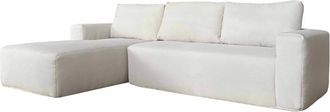Oviala Sof&aacute; esquinero de 4 plazas chaise longue a la izquierda crudo L 265 cm