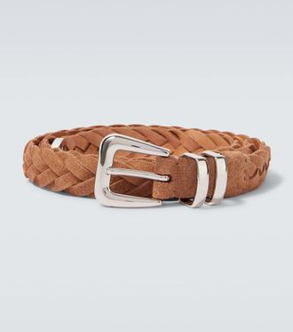 Brunello Cucinelli Braided suede belt