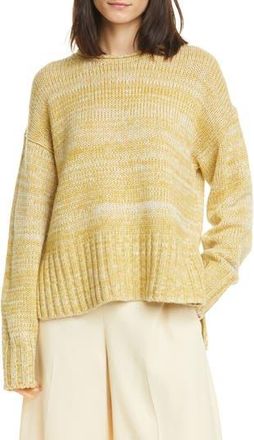 Vince Camuto Marled Slit Sweater in Off White/Moss Glow at Nordstrom Rack, Size X-Small