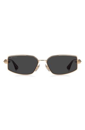 Etro 59mm Rectangular Sunglasses in Rose Gold/Grey at Nordstrom