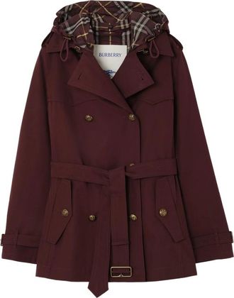 Burberry Short Tropical Gabardine Foxfield Trench Coat